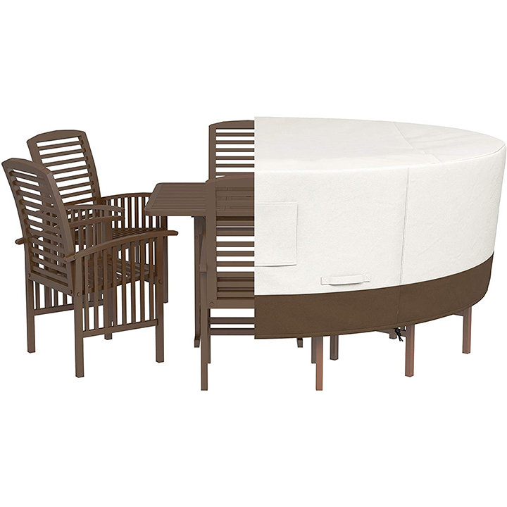 Round Table and Chair Set Outdoor Patio Furniture Cover, Large_我的网站