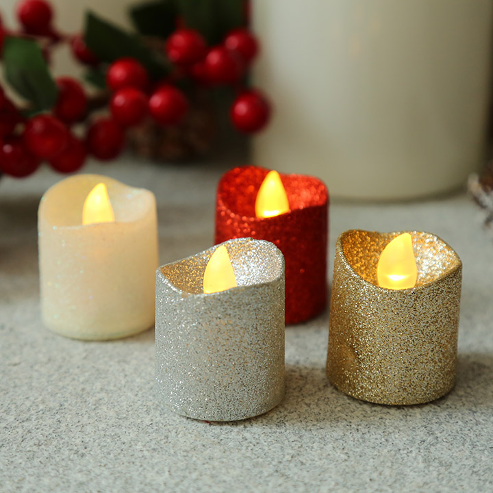 LED Tall Glitter Tea Light_我的网站